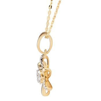 Modern Charm Floral Diamond Pendant