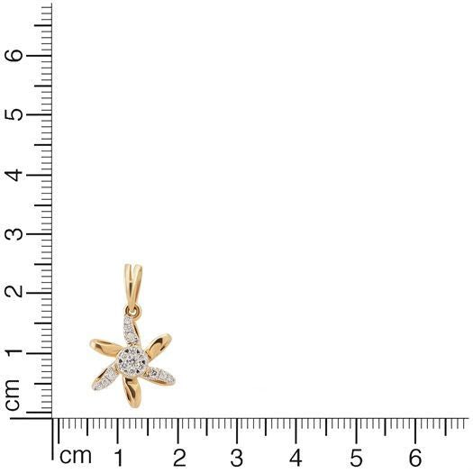 Modern Charm Floral Diamond Pendant