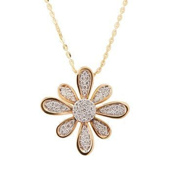 Floral Radiance Diamond Pendant