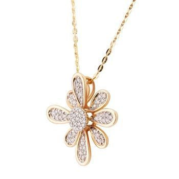 Floral Radiance Diamond Pendant
