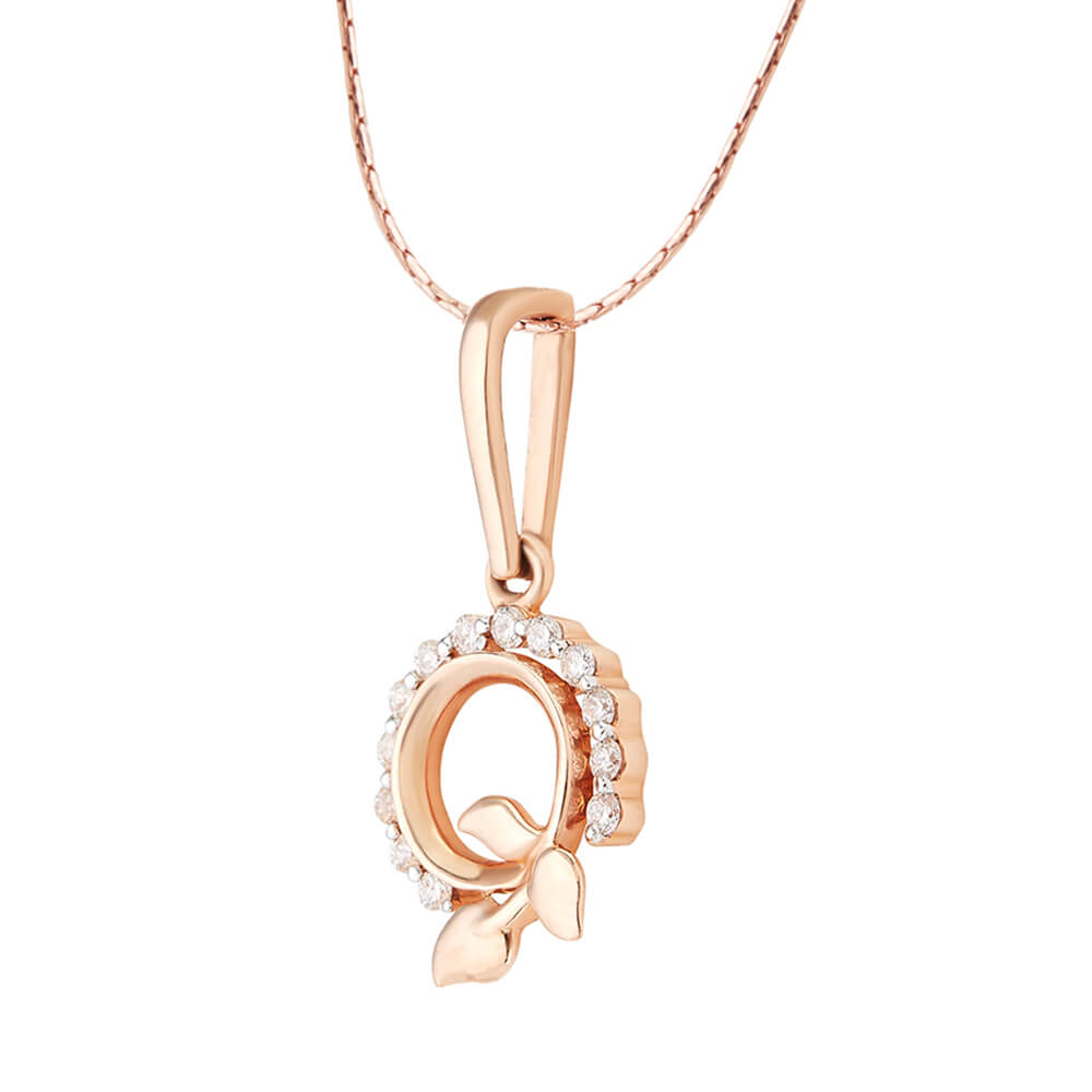 Blooming Elegance Diamond Rose Gold Pendant