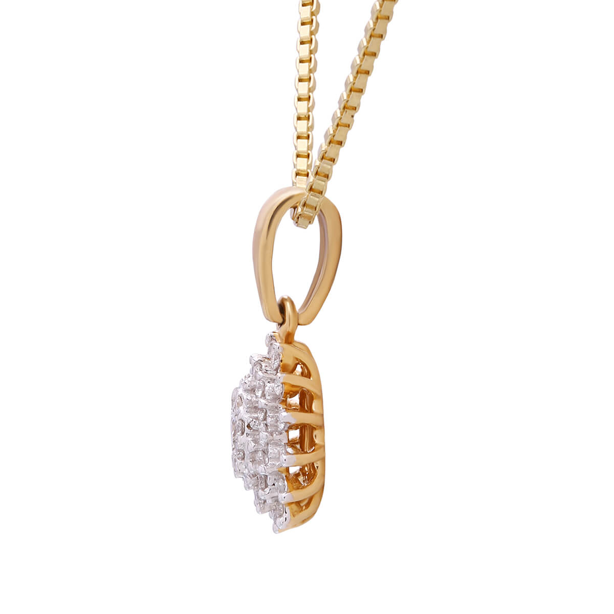 Vibrant Sunshine Diamond Rose Gold Pendant