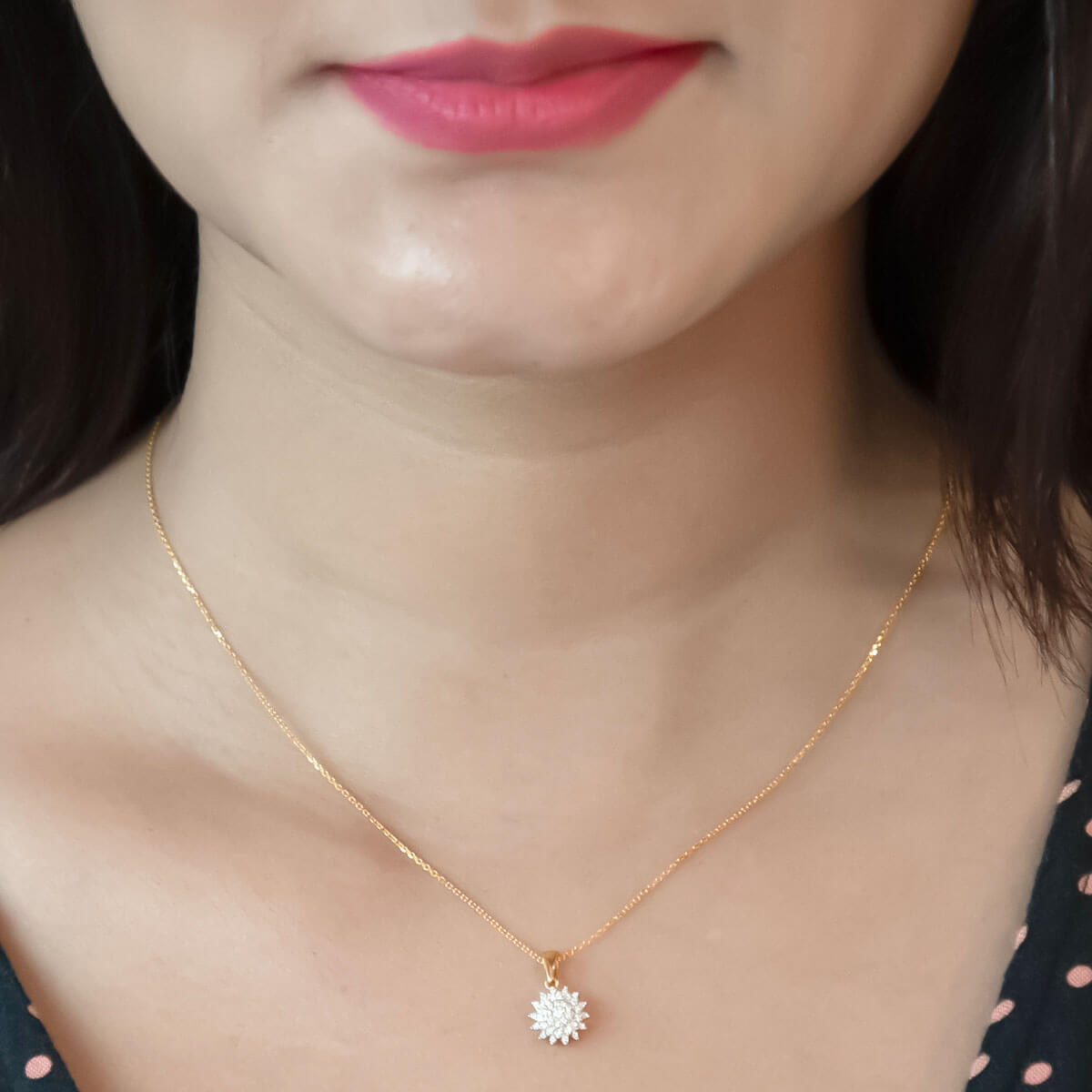 Vibrant Sunshine Diamond Rose Gold Pendant