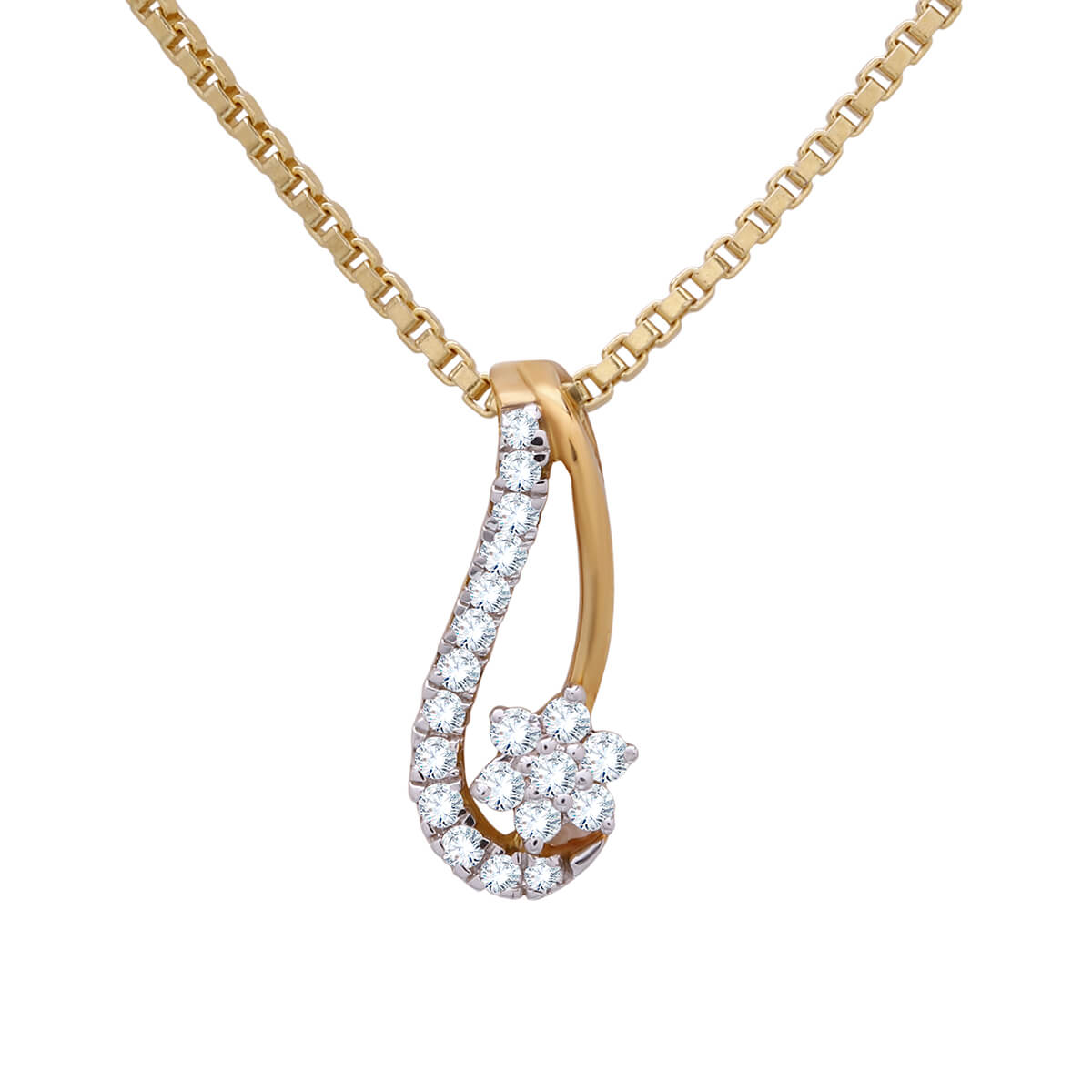 Stunning Floweret Diamond Pendant