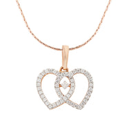 Alluring Heart Shine Diamond Rose Gold Pendant