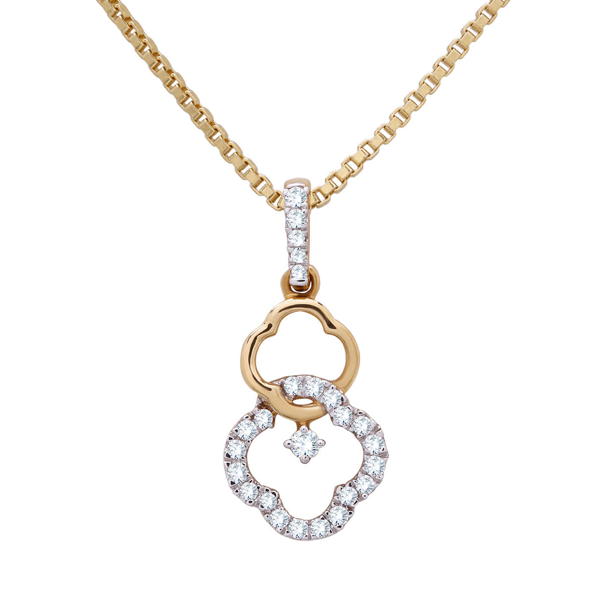 Petite Clover Dazzle Diamond Pendant