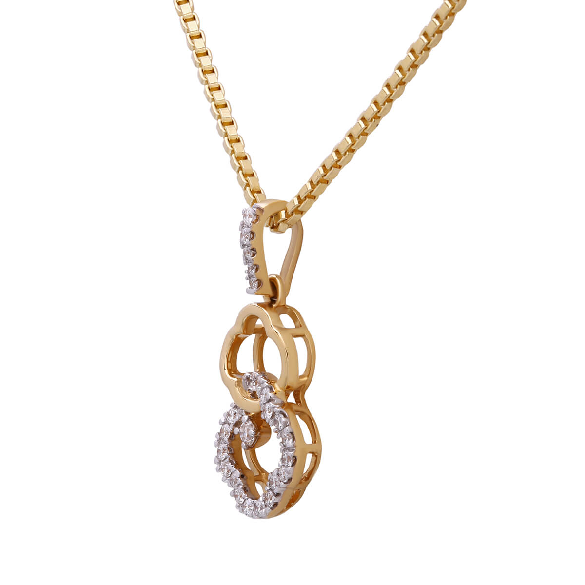 Petite Clover Dazzle Diamond Pendant
