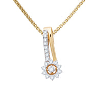Slender Blossom Shine Diamond Pendant