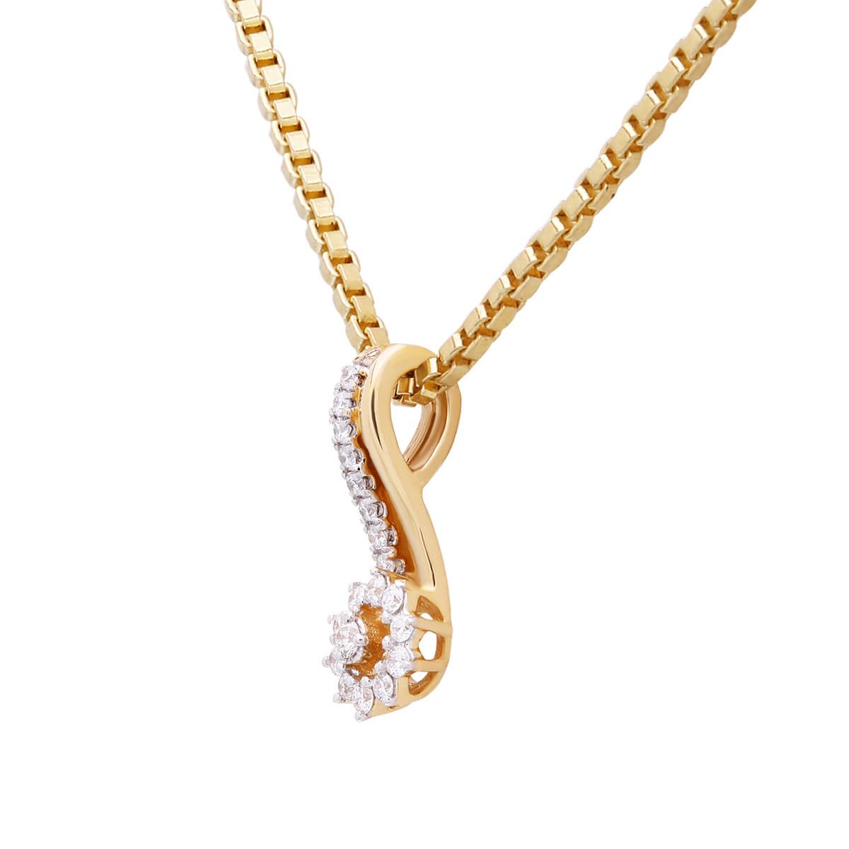 Slender Blossom Shine Diamond Pendant