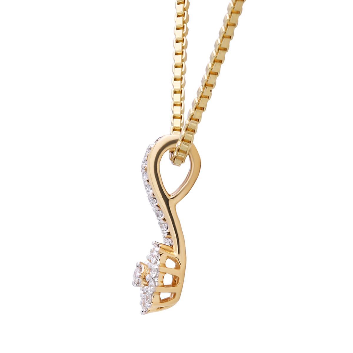Slender Blossom Shine Diamond Pendant