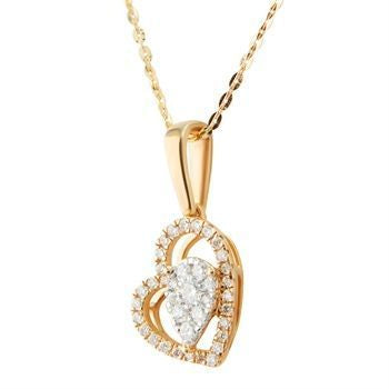 Radiant Heart Diamond Pendant