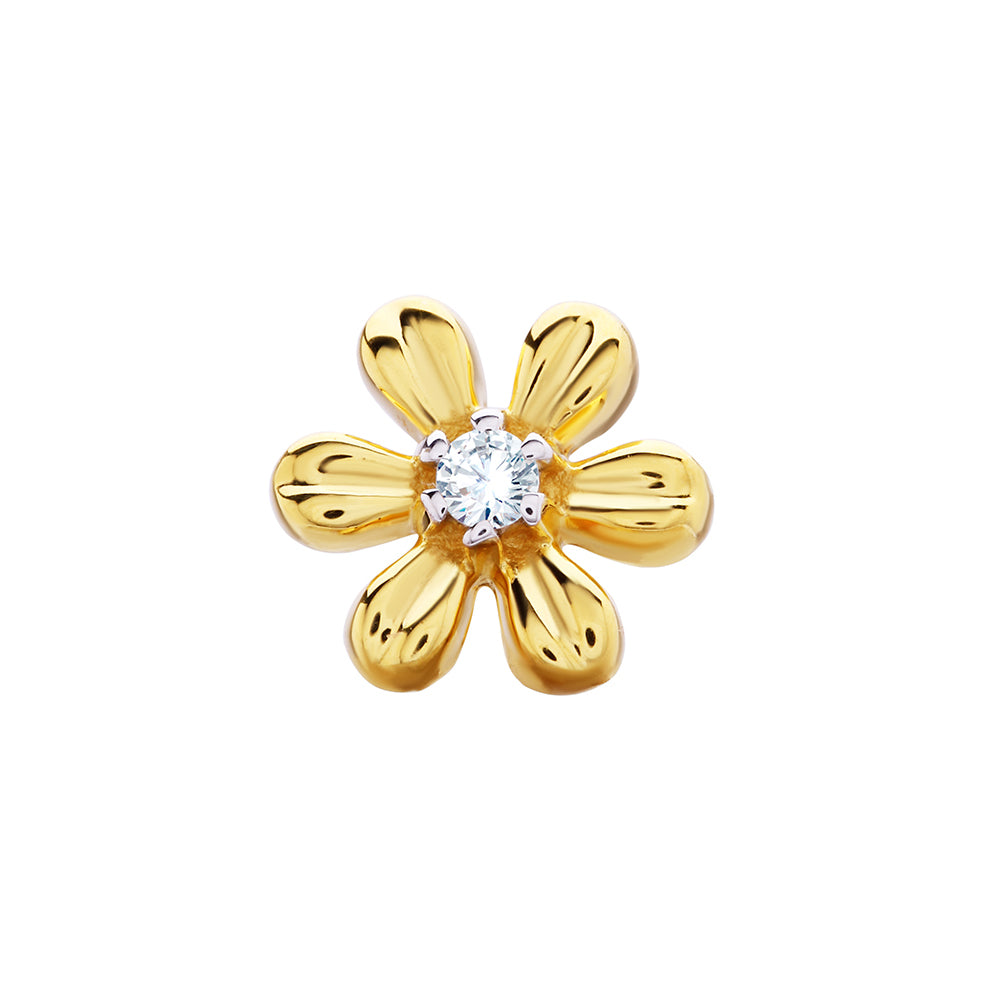 Gleaming Cherry Blossom Gold Nose Screw