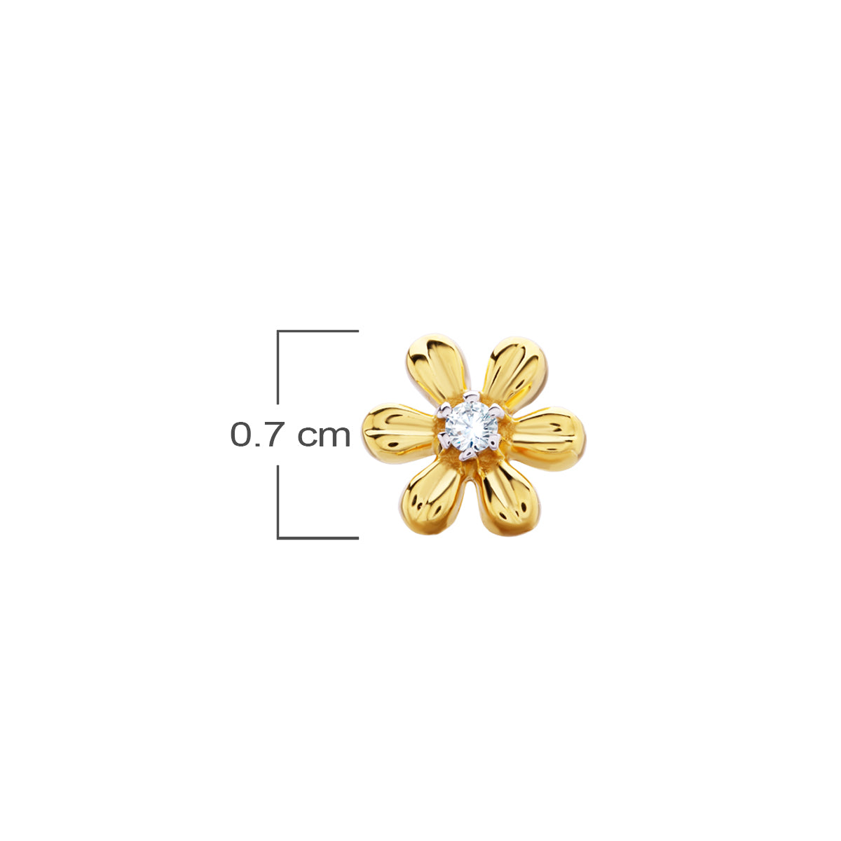 Gleaming Cherry Blossom Gold Nose Screw