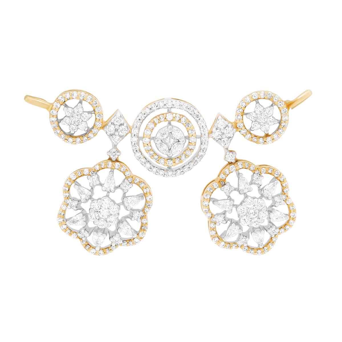 Charming Floral Diamond Tanmaniya 18K