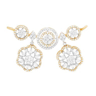 Charming Floral Diamond Tanmaniya 18K