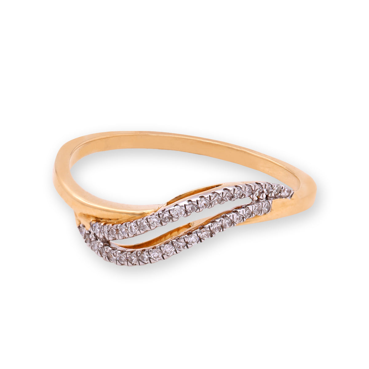 Dazzling Twirl 18K Diamond Ring