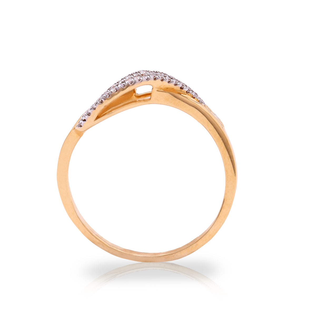 Dazzling Twirl 18K Diamond Ring
