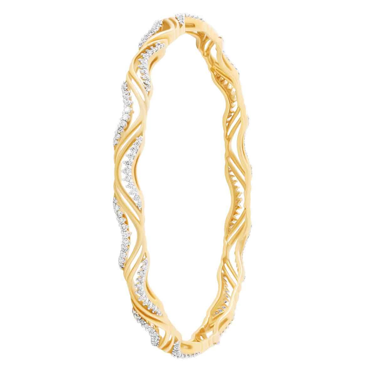 Modern Dazzle Diamond Bangle