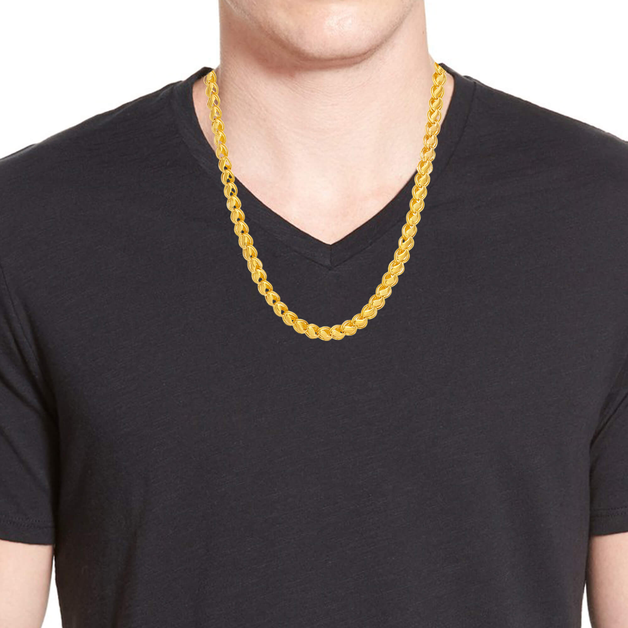 Elegant Swirl Gold Chain For Men