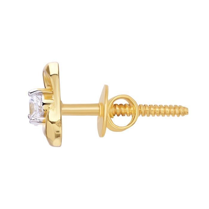 Shimmering Slender 18K Gold Studs