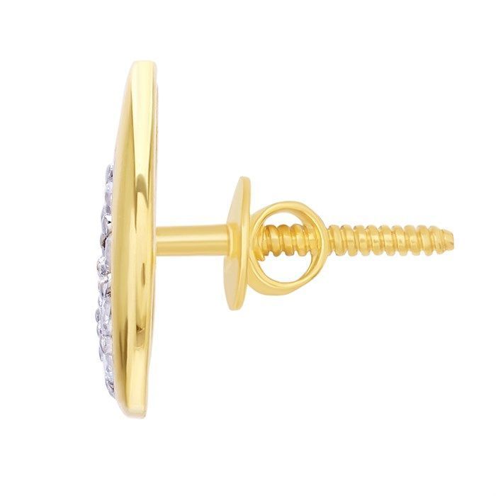 Shimmering Paisley Elegance 18K Studs for Dazzling Look