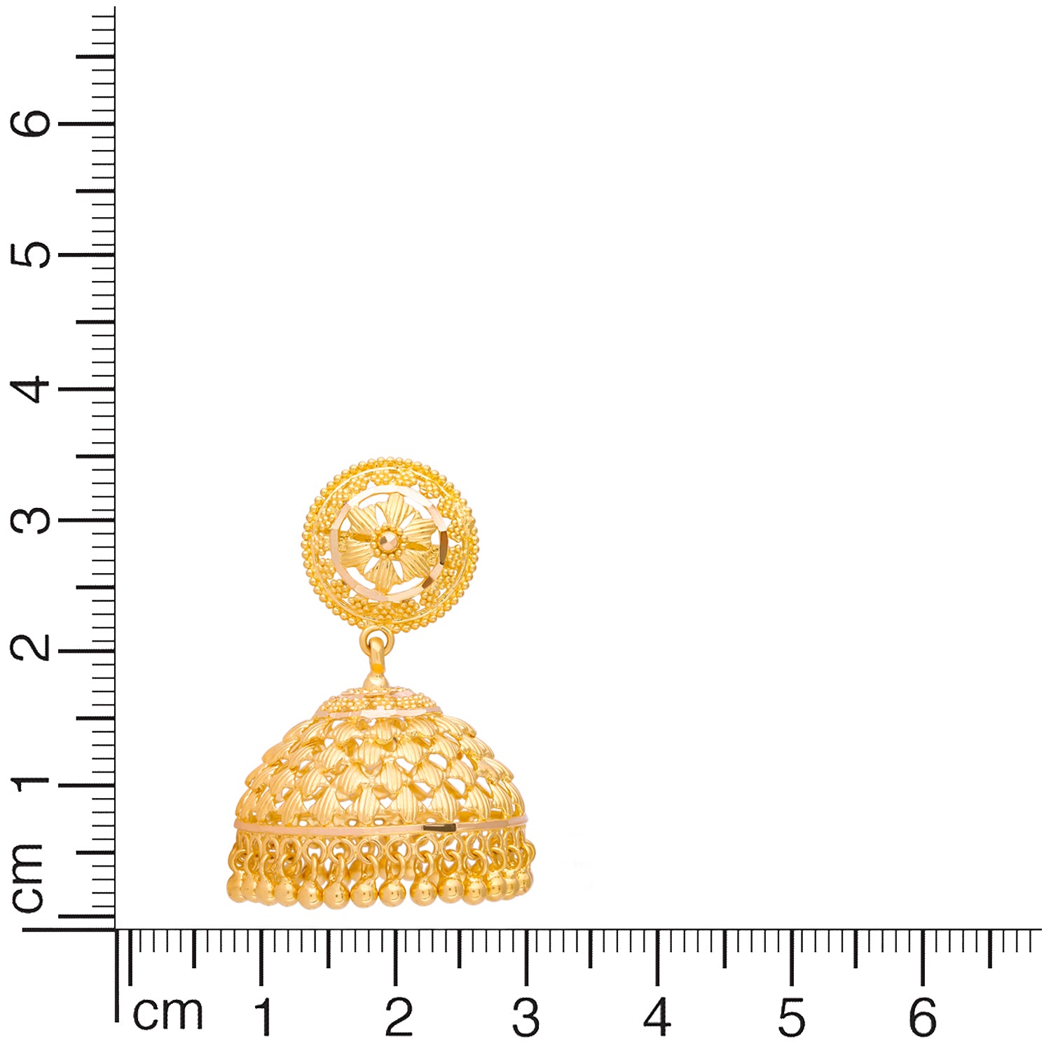 22K Floral Delight Gold Jhumkas