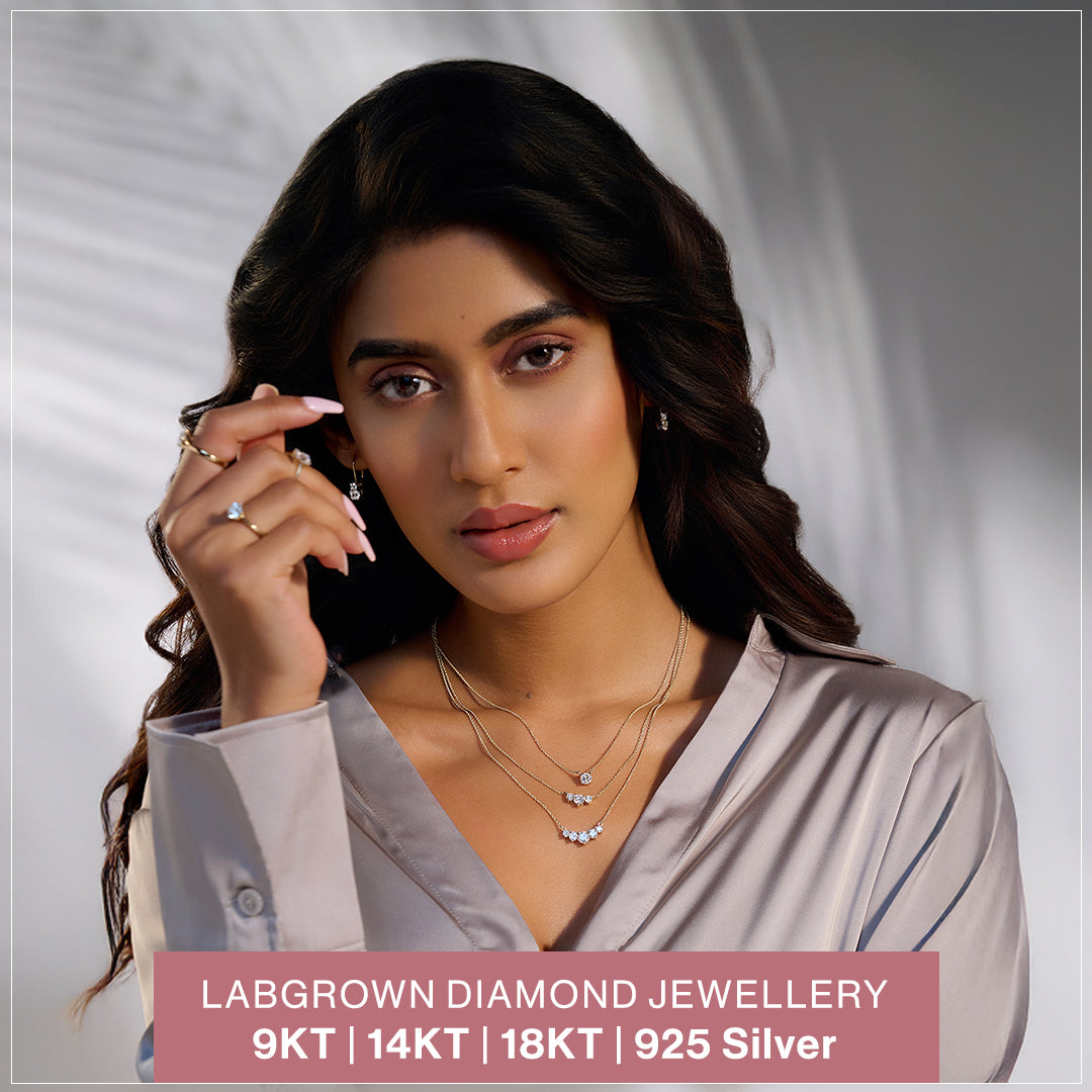9K Lab Grown Diamond Pendant