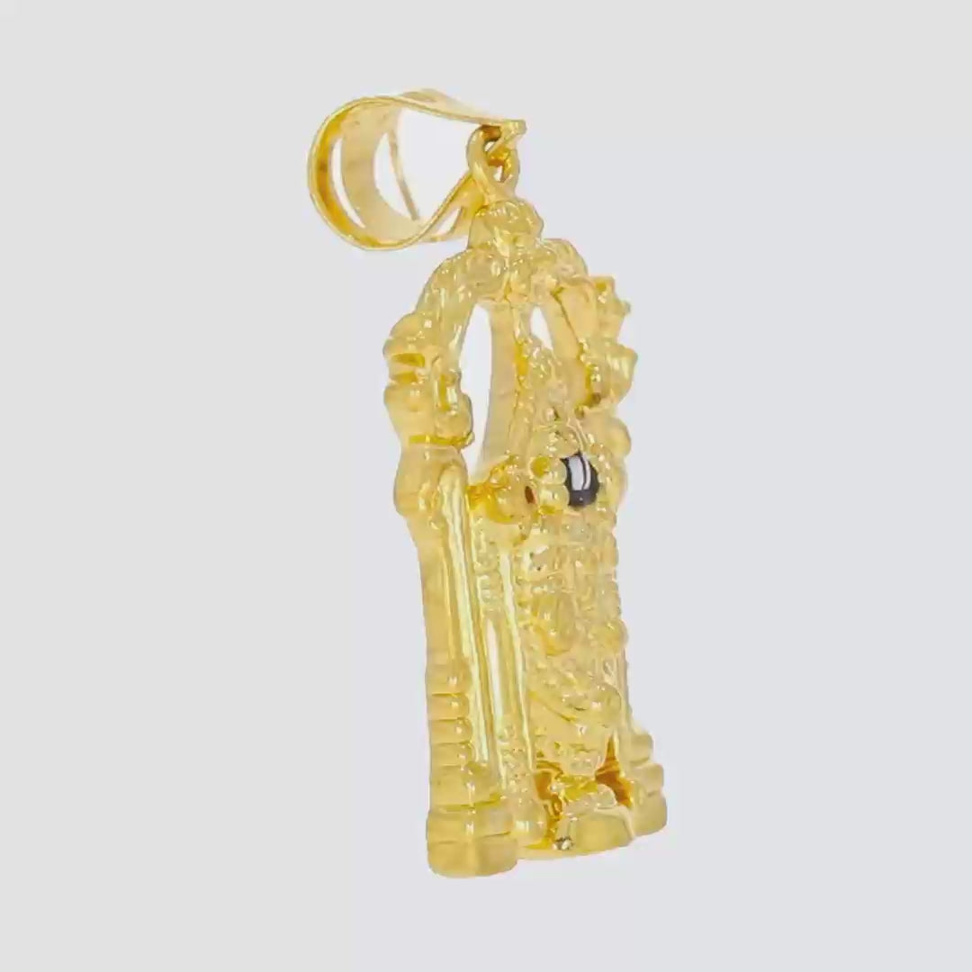 Elegant Aura Lord Balaji 22K Gold Pendant