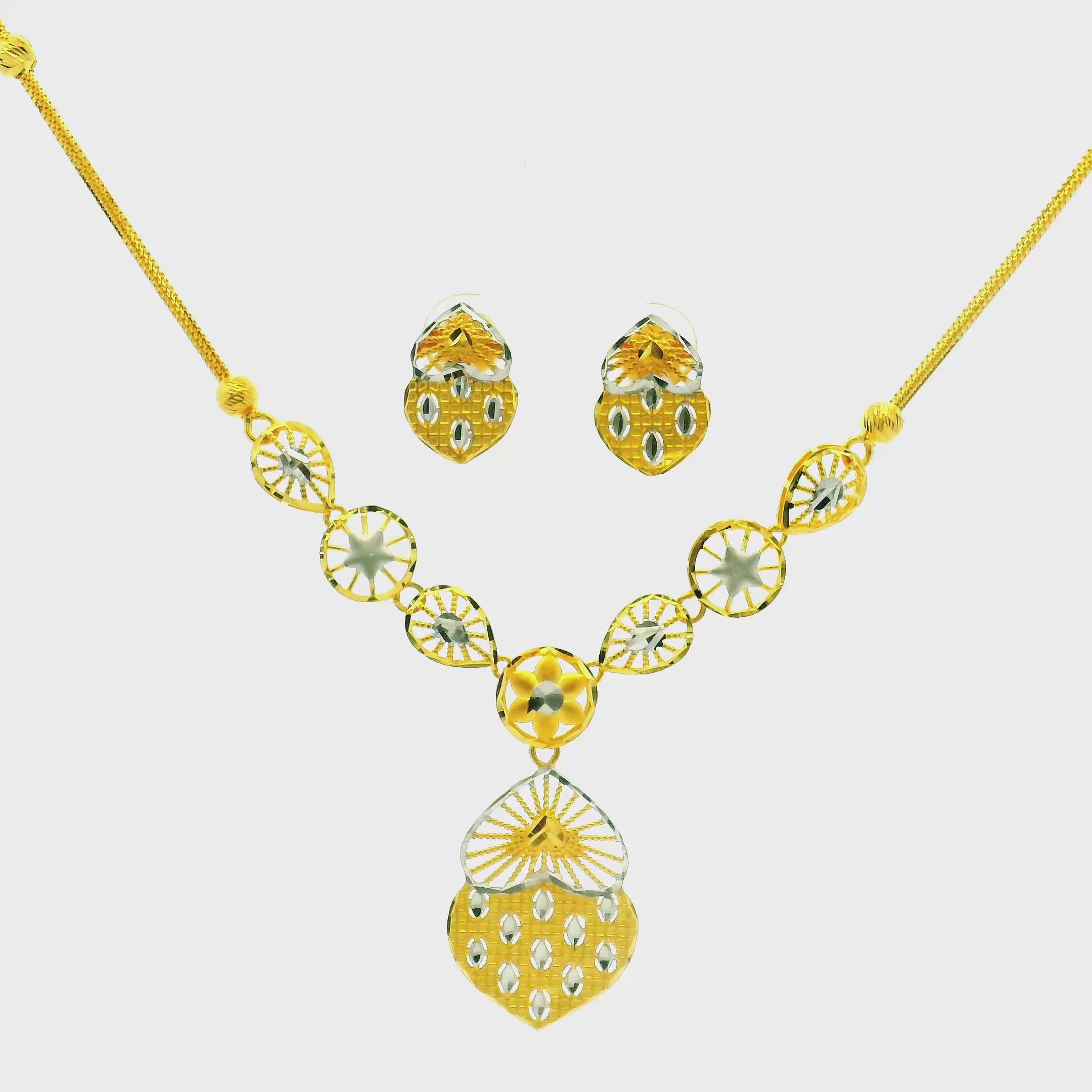 Golden Heart Serenity Necklace Set