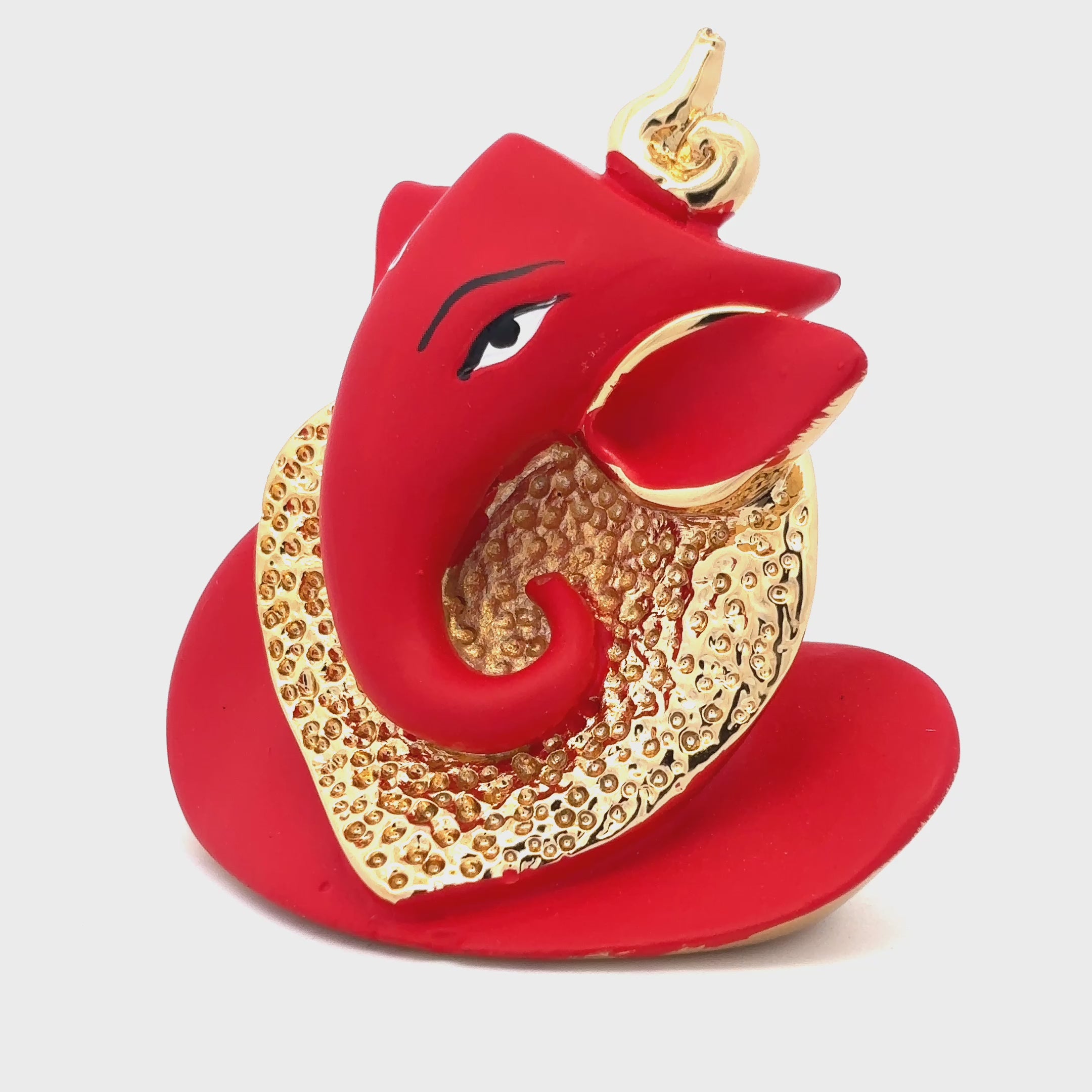 Scarlet Divinity Lord Ganesha Idol