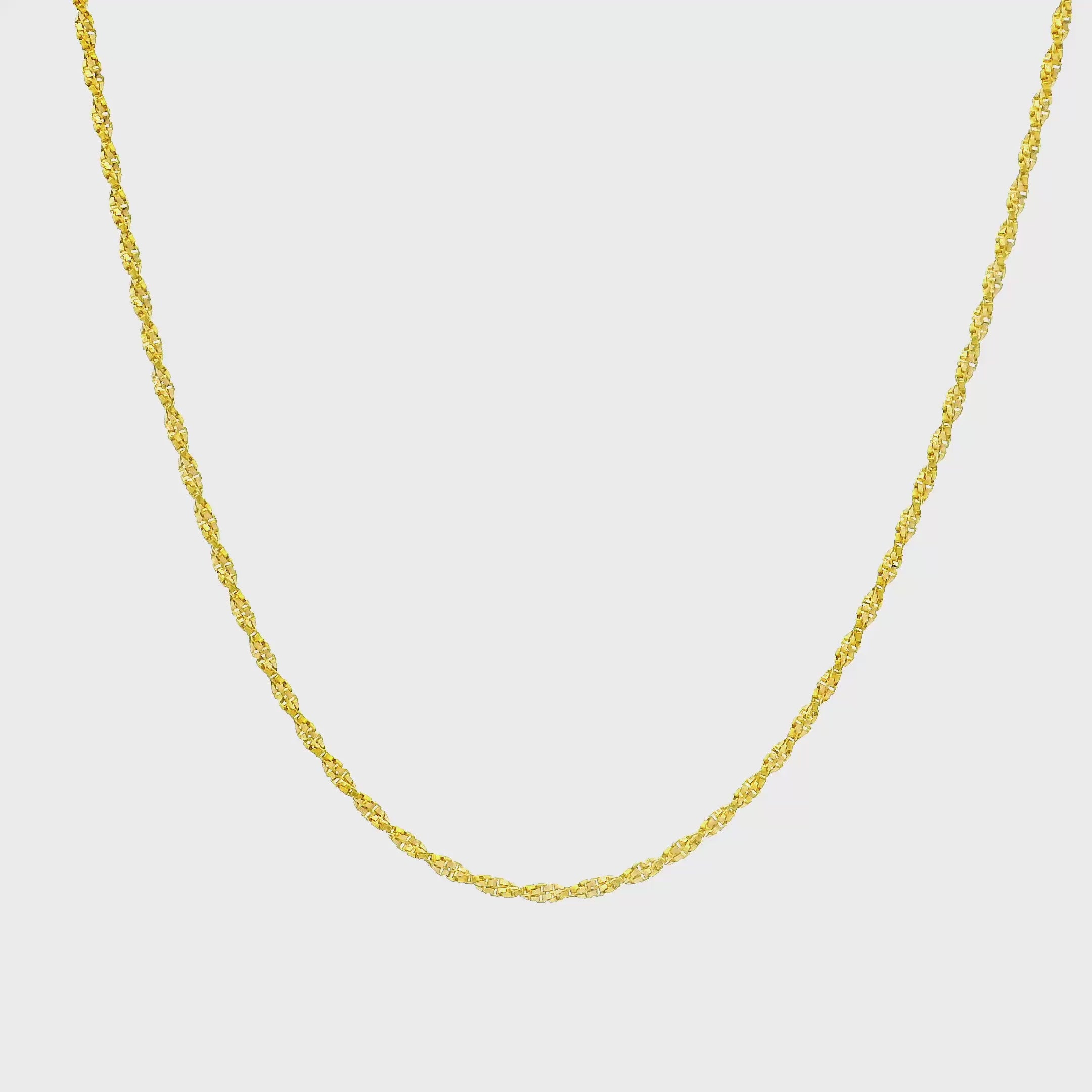 Beautiful Twirl Gold Chain for Kids