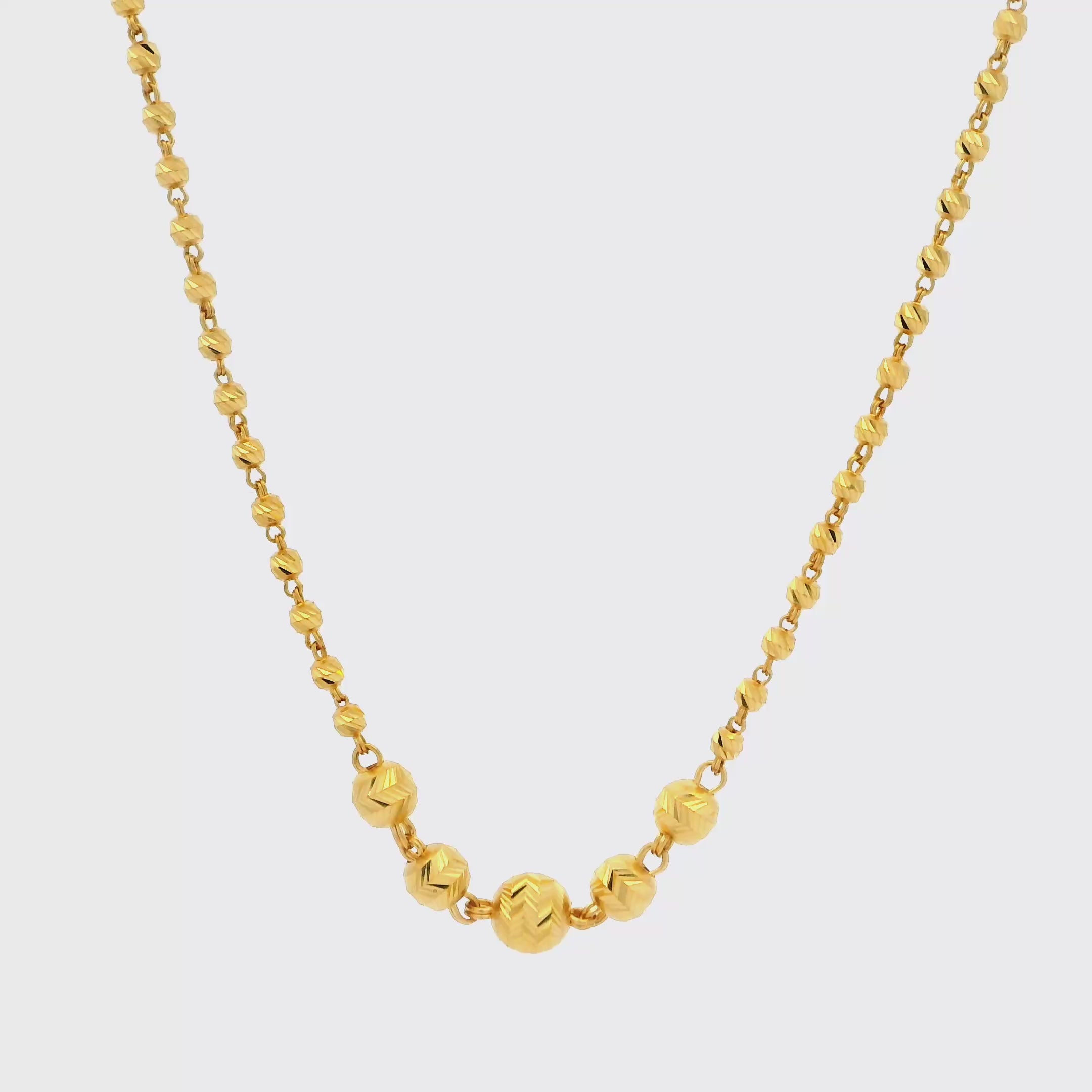 Luminous Spheres Gold Chain