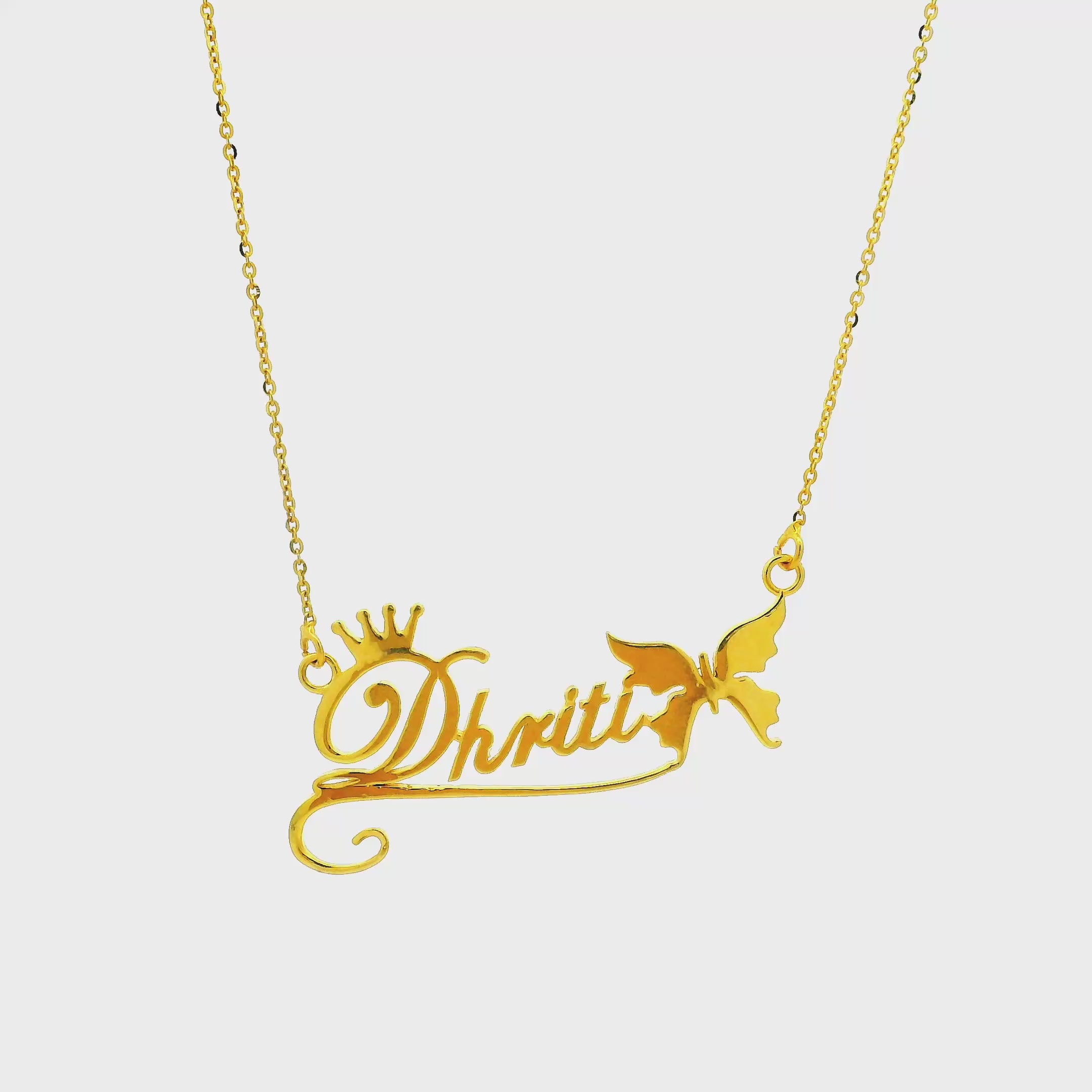 Butterfly Kisses Gold Pendant