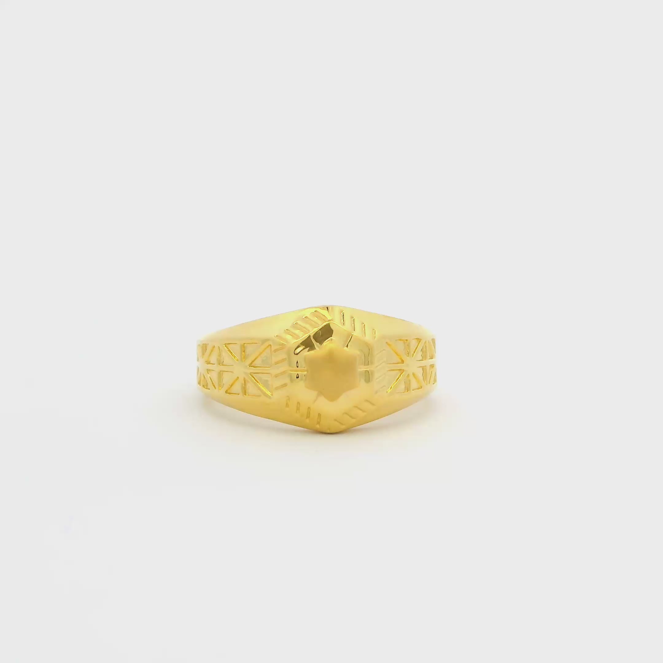 Rugged Style Men Gold Ring
