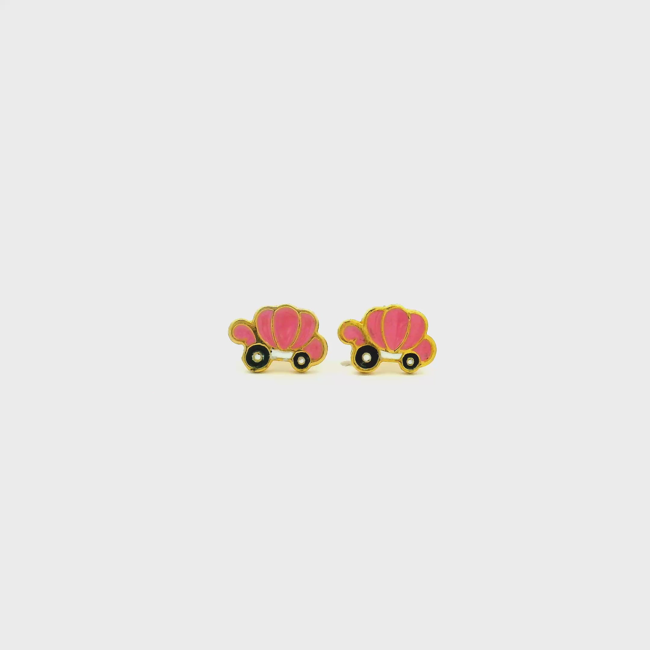 Petite Petals Gold Earrings for Kids