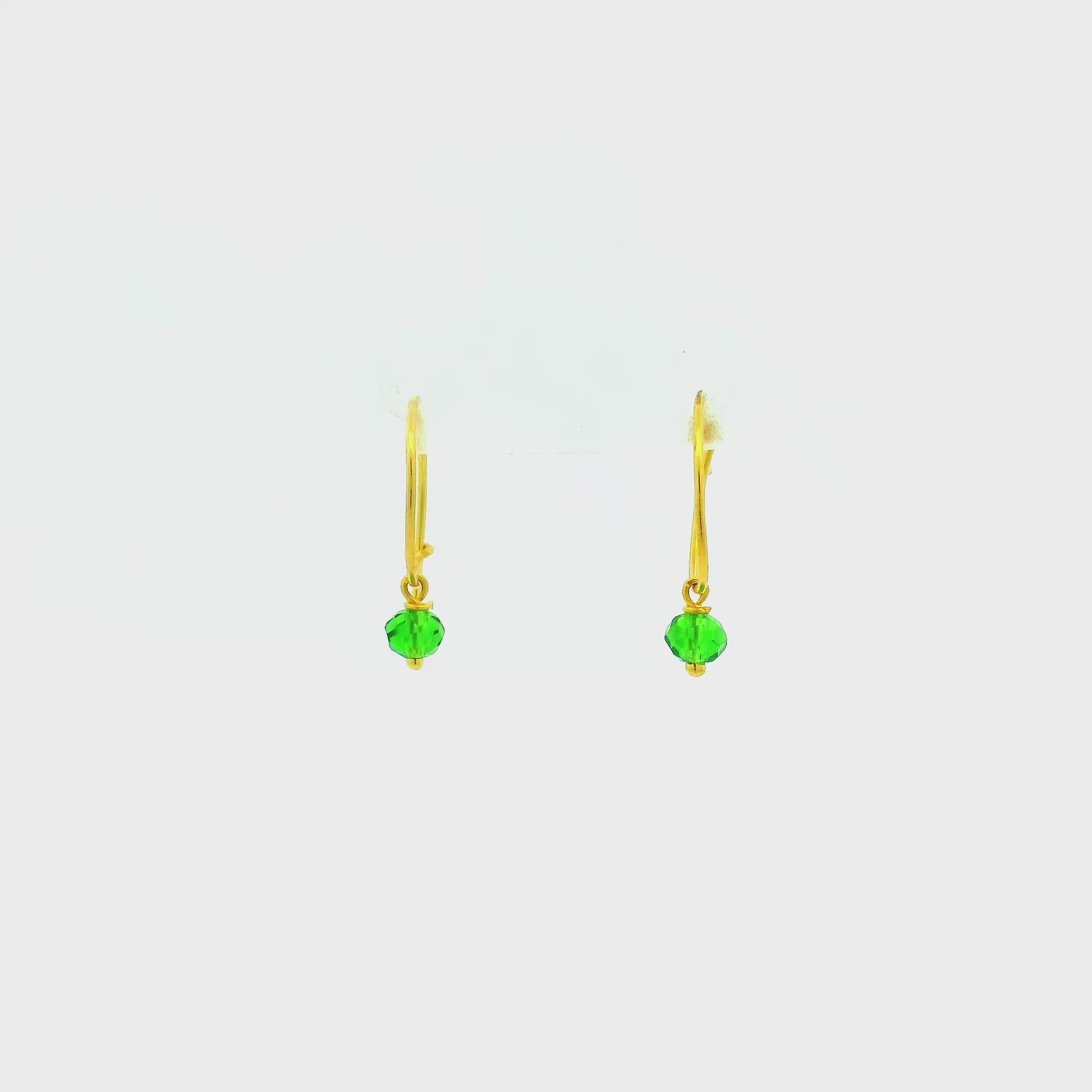Jolly Glow Gold Hoops for Kids