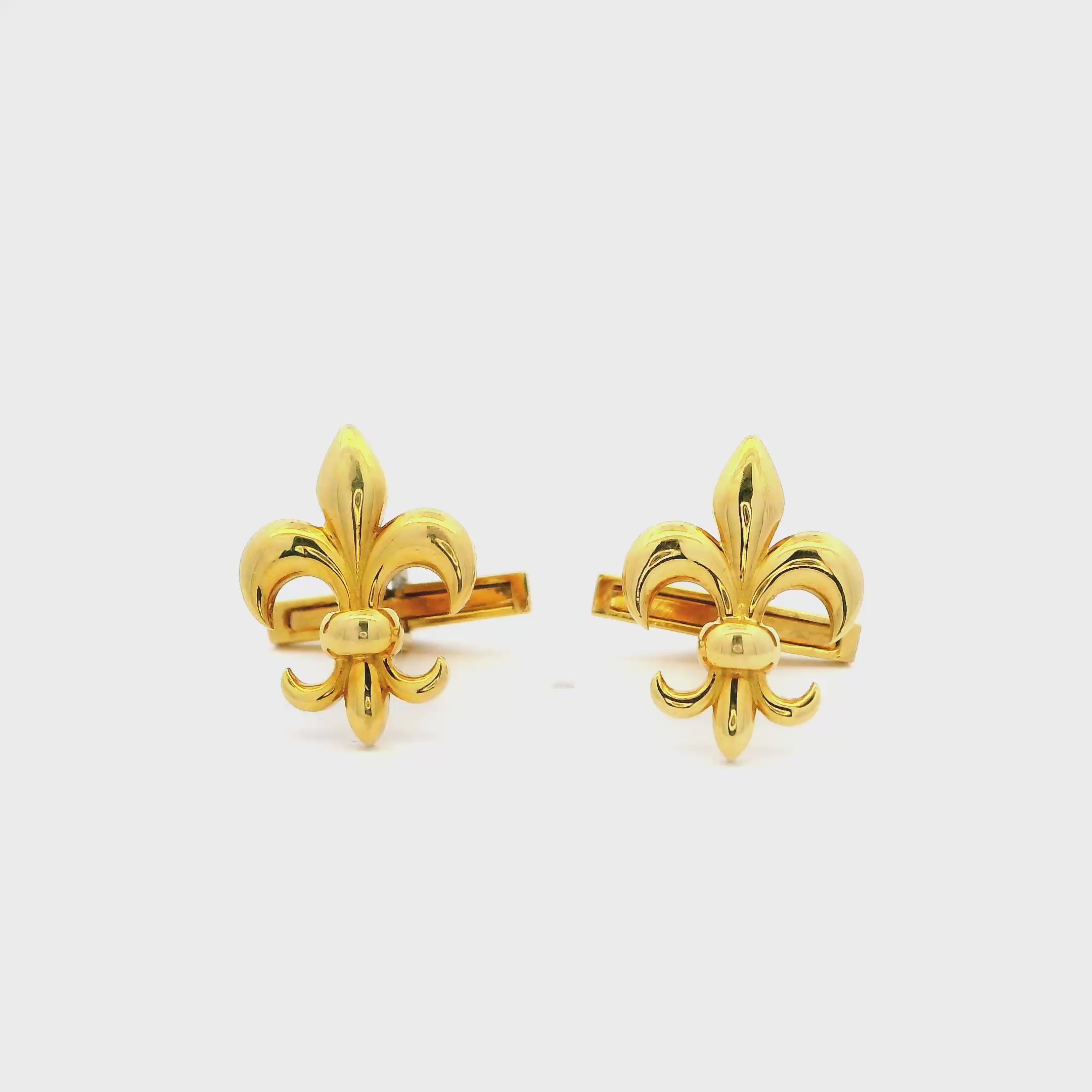 Classic Glaze 18K Gold Cufflinks for Men