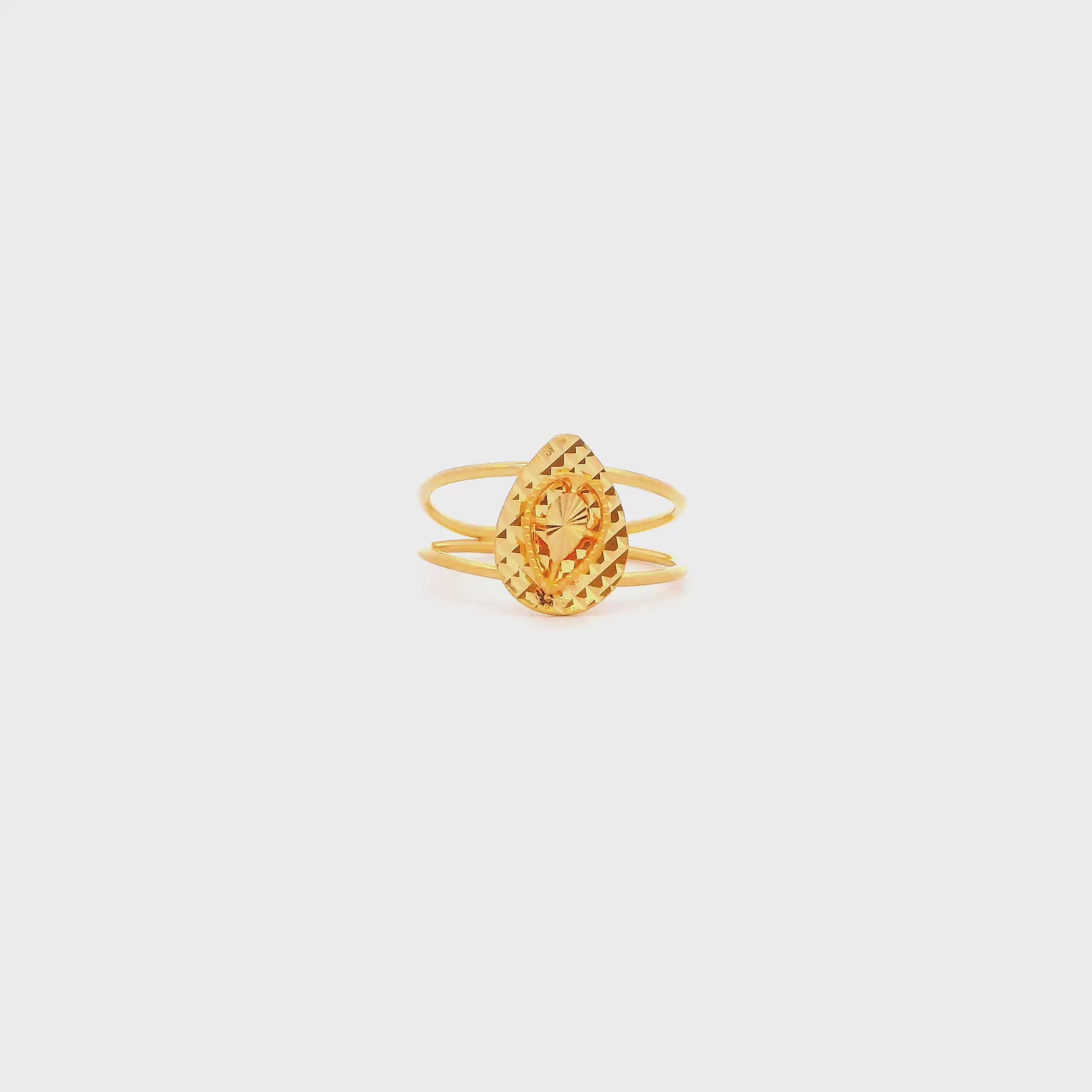 Pretty Paisley Gold Kids Ring