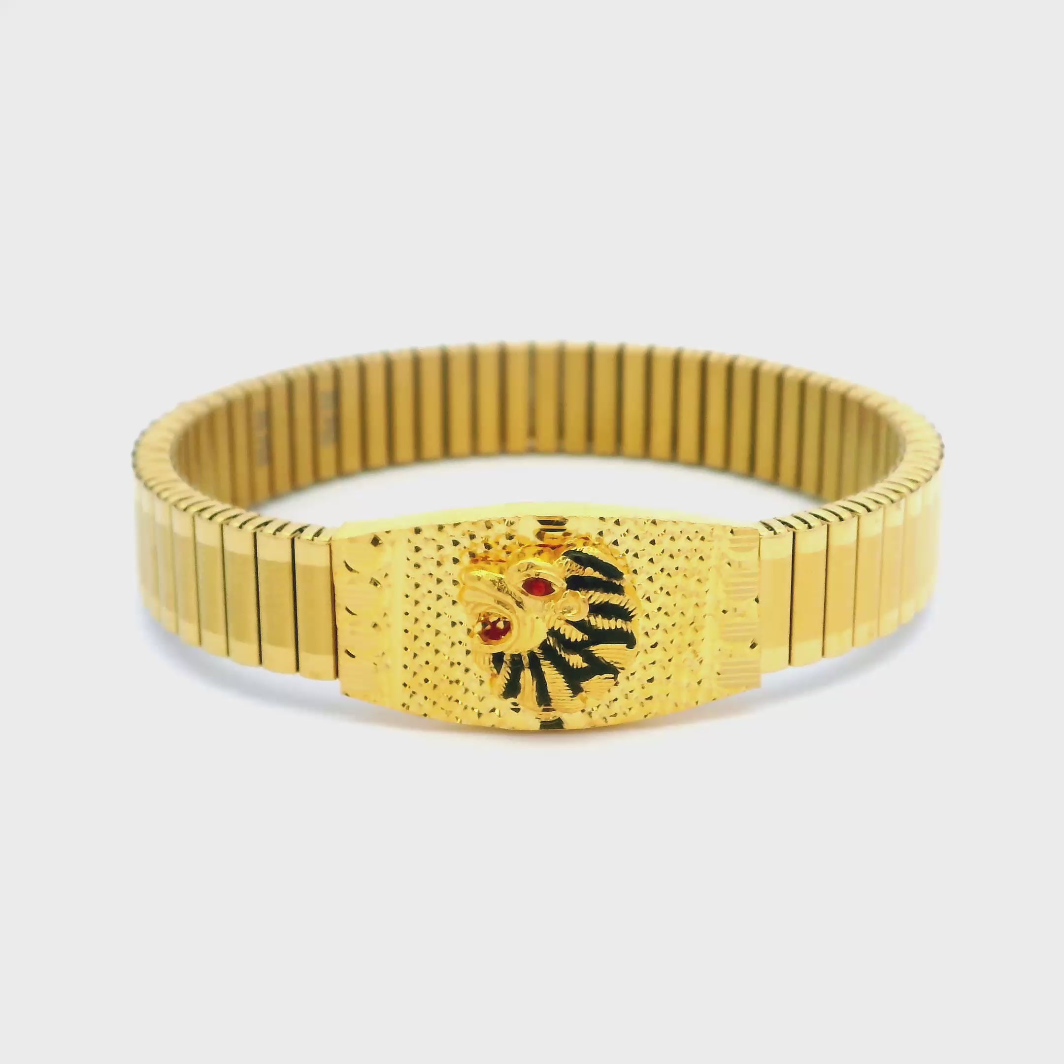 Robust Lion Signet Bracelet for Men