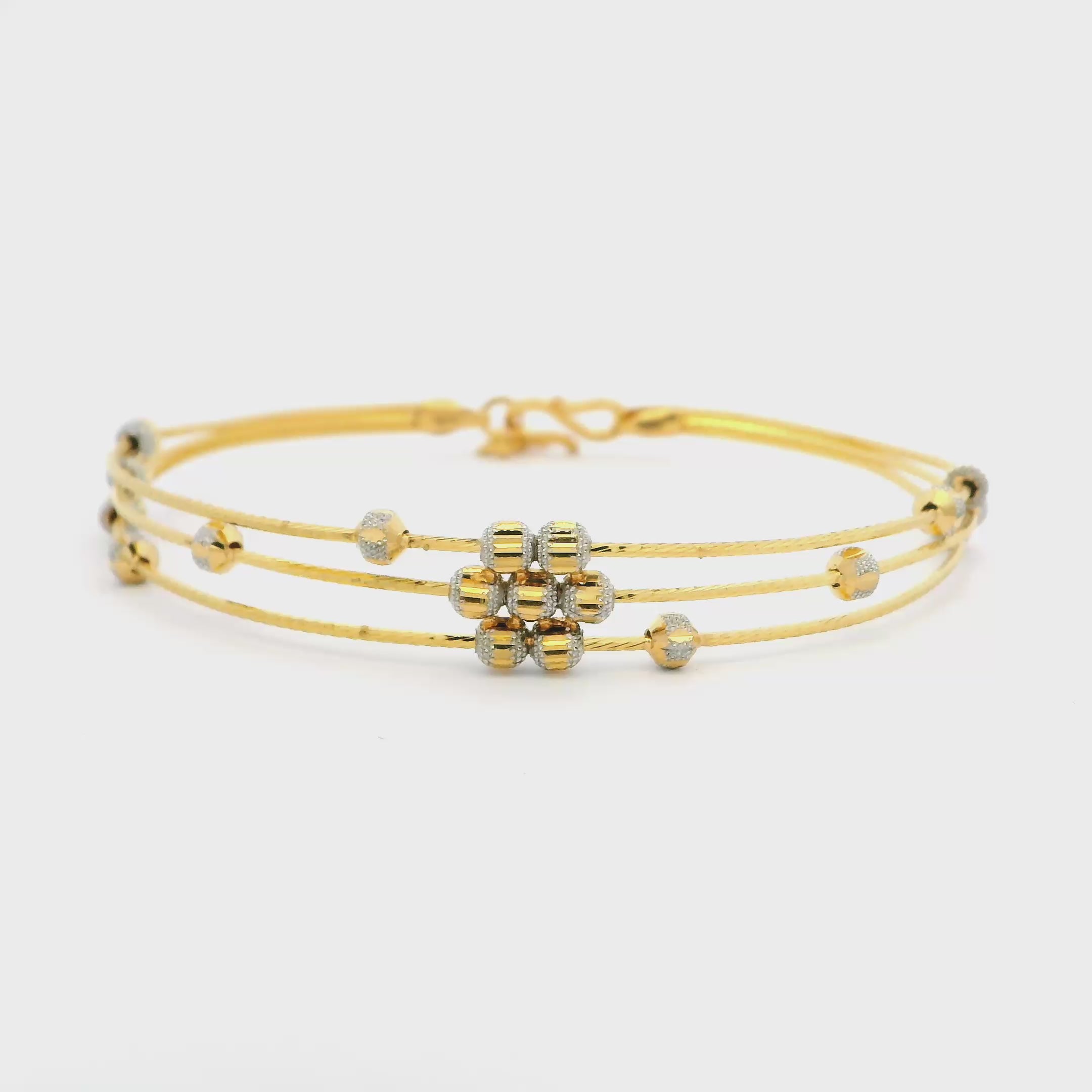 Captivating Blossom 22K Gold Bracelet for Women
