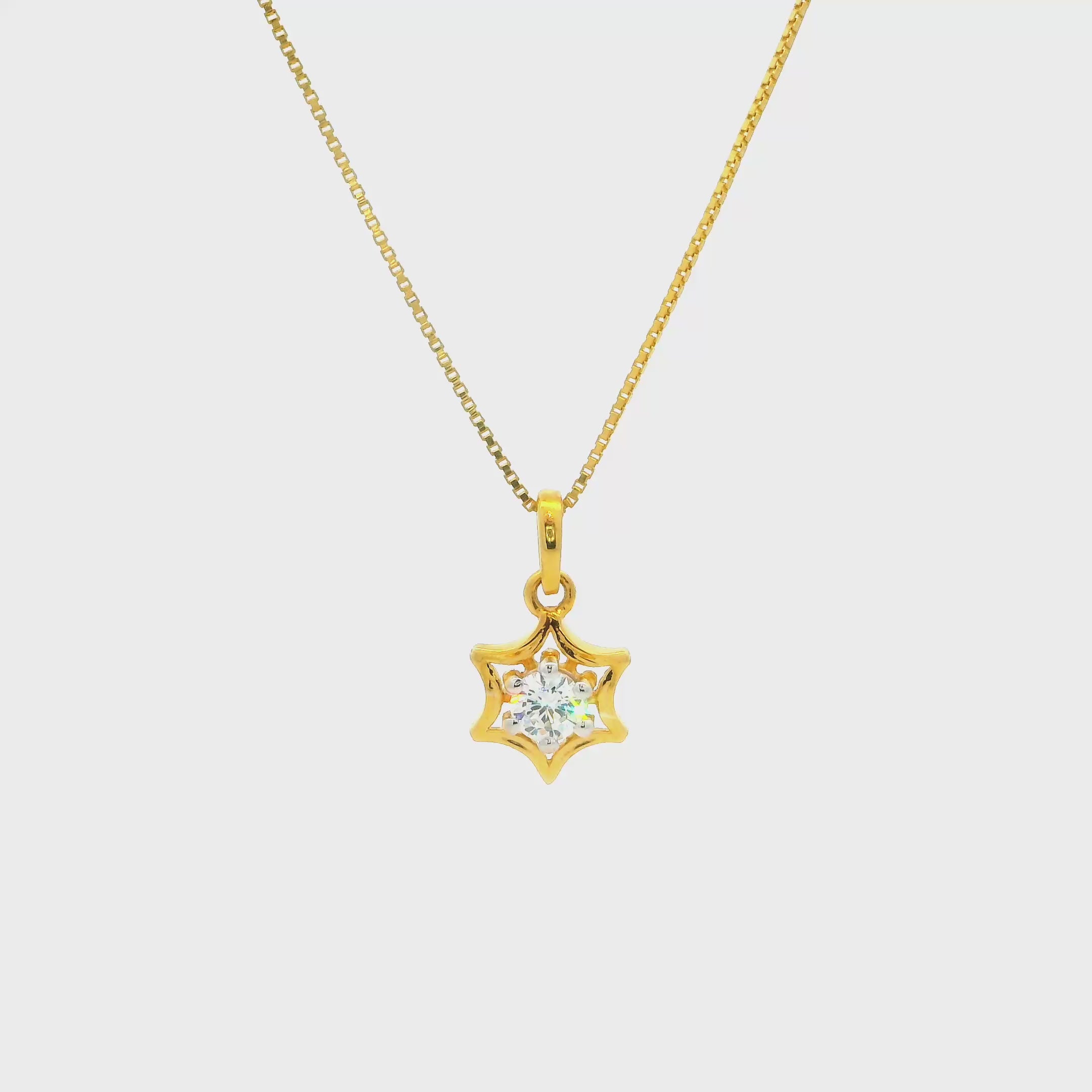 Stardust Radiance Gold Pendant