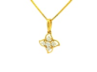 Modern Petal Dazzle Gold Pendant
