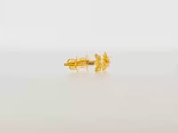 22K Gold Studs With Floral Grace
