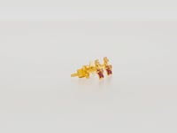 Vibrant Charm Gold Stud Earrings