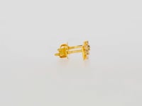 22K Dazzling Square Gold Stud Earrings