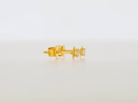 Dazzling Floral Stud Earrings In 22K Gold