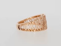 Refined Craft Laser Etched Rose Gold Band Ring