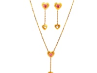Charismatic Glow Gold Necklace Set