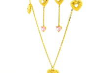 Glimmering Love Gold Necklace Set