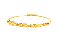 Modern Twirl Gold Bracelet for Women